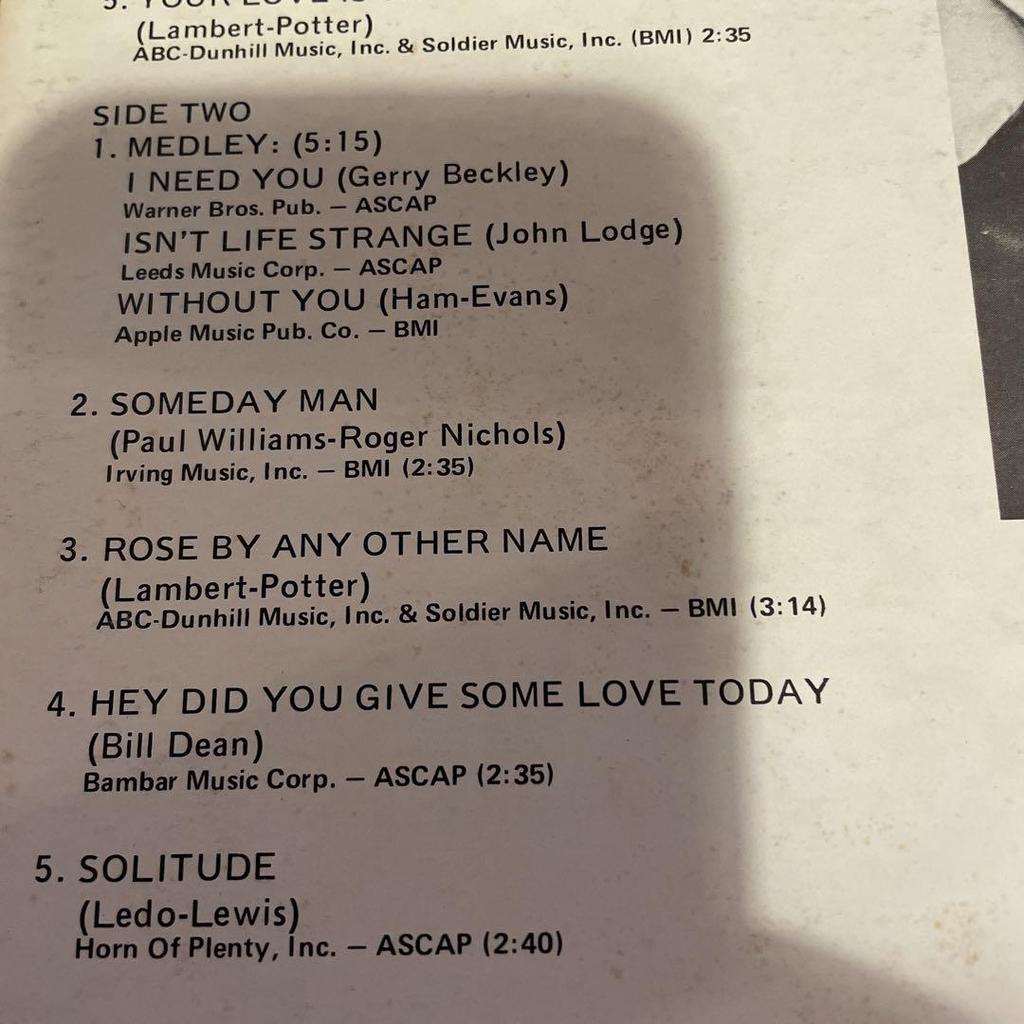 [USED] PASTORS LP Soft Rock Masterpiece 1973