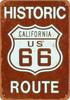 pcsMetal Sign California Route Vintage Look