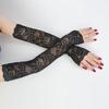 1Pair Summer Lace Long Sleeves Anti-Sunburn Arm Cover Women Breathable Hollow Hand Sleeves Driving Arm Sleeve Fingerless