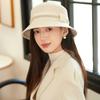 French Hat Women'S Autumn And Winter High-End Sense Elegant Bucket Hat Hepburn Style Show Face Small Wool Top Hat