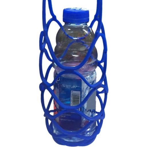Silicone Wine Carrier Bag Multi-Use Storage Bag Drink Holder Mesh Coaster Kitchen Basket with Handle for Wine Bottle Fruits Hot Dishes