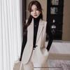 Women's Elegant Black Suit Vest & Pants Two-Piece Set for Spring/Autumn