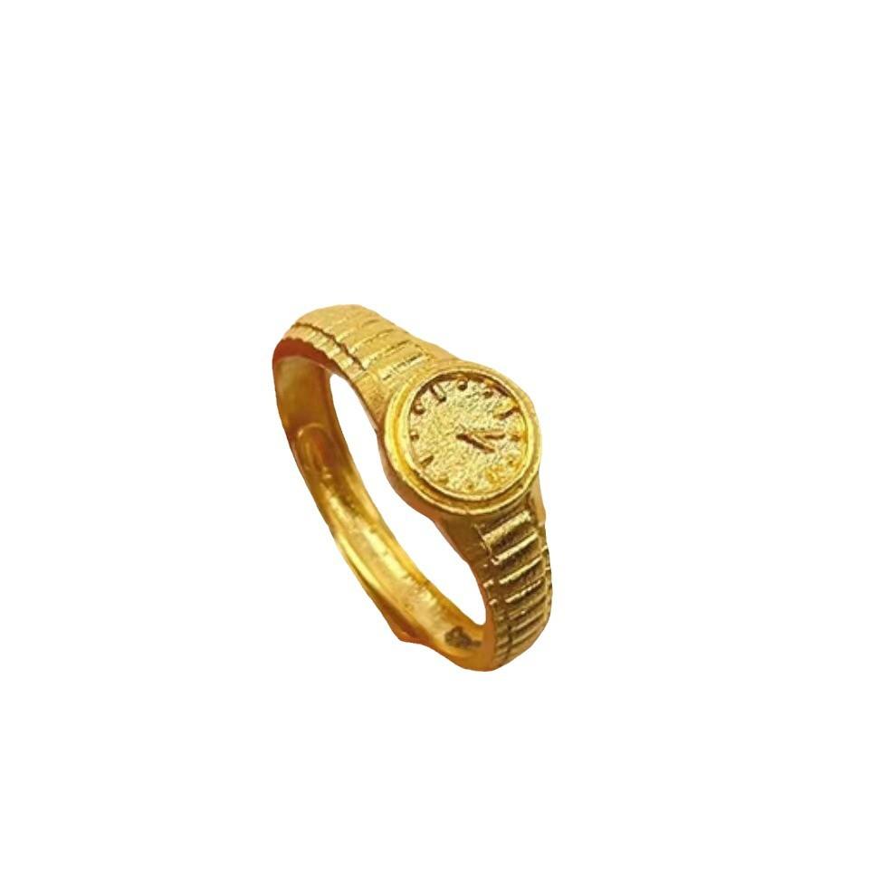 Golden Ring Female 520 Clock Watch Ring Ins Valentine'S Day Gift Premium Durable Quality Useful Practical Reliable