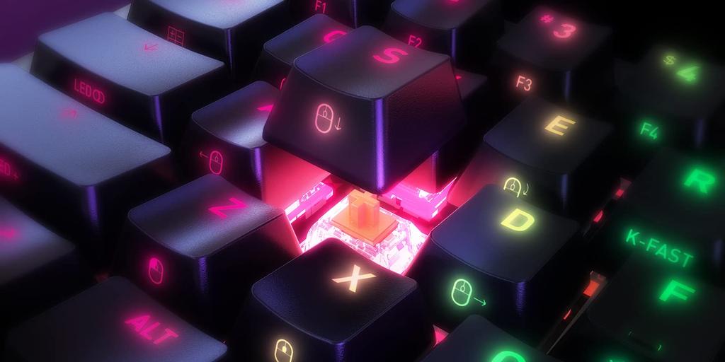 Xtrfy K5 Compact RGB Mechanical Gaming Keyboard US Layout 67 Keys Hot Swap Strip Super Scan Lubricated PCB Mount Distributor Guaranteed 701322 65%
