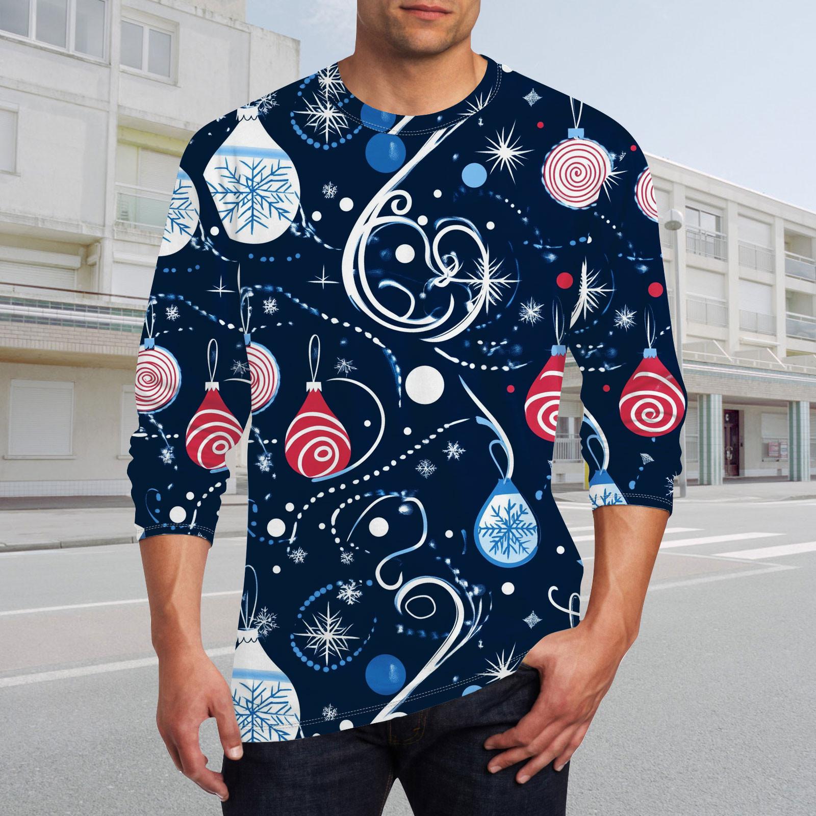 

Муж. Футболка Круглый вырез Одежда Одежда На открытом воздухе Длинный рукав С принтом Модельер Винтаж XXL