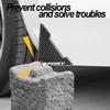 8PCS Carbon Fiber Pattern Car Door Bowl Protective Stickers Door Handle Anti-Scratch Stickers Drop Glue Anti-Collision Strips Pa