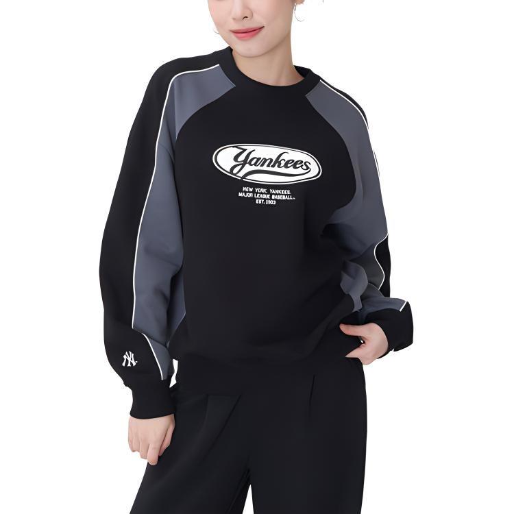 MLB Preppy Style Collection New York Yankees Sweatshirt Unisex Black 3AMTV0251-50BKS