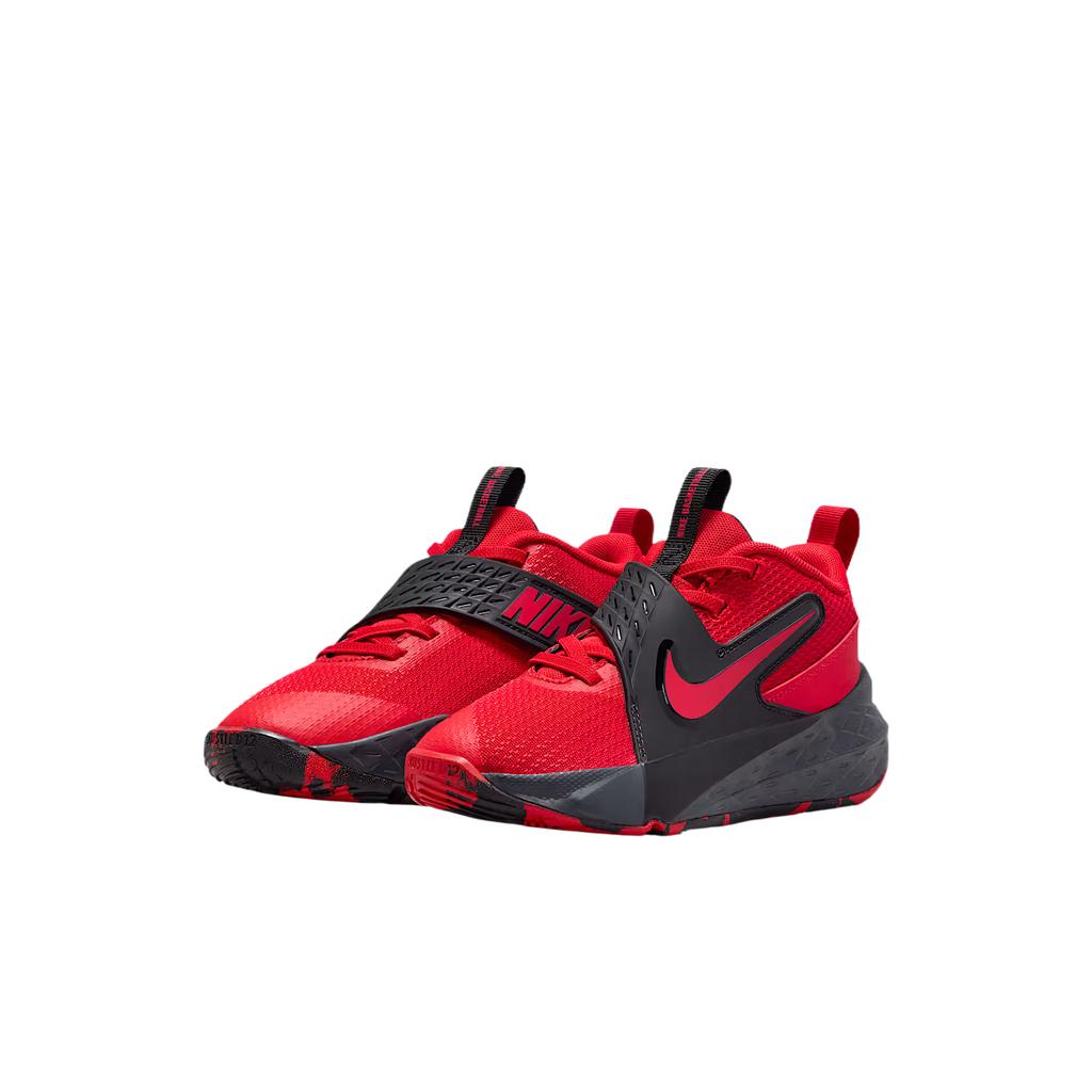 Nike Team Hustle D 12 Mesh Children's Basketball Shoes University Red HF6280-602