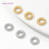 6.5mm*1.6mm 18K Gold Plated Brass Flat Spacer Beads For DIY Necklace Bracelet Making,Separators For Beads,Supplies For Jewelry