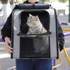 Cat Bag Portable Pet Double Shoulder Breathable Large Capacity Roller Curtain Backpack