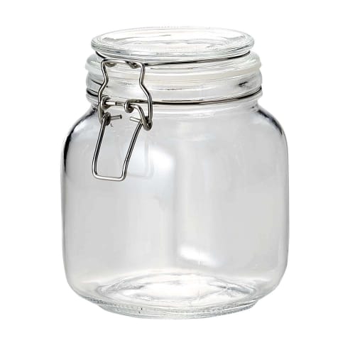 Pearl Metal Plum Wine Bottle, Fruit Wine Bottle, 1L (1,000ml), Glass, Square, Storage Bottle, Italiana L-1011