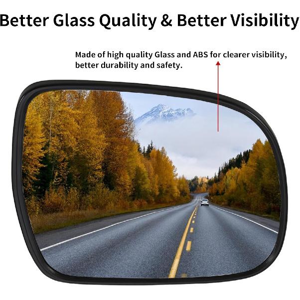 Passenger Side Mirror Replacement For Lexus RX330 2004-2006 RX350 2007-2009 RX400H 2006-2009 - Mirrors Glass, Right Side Rear View Mirror Glass With
