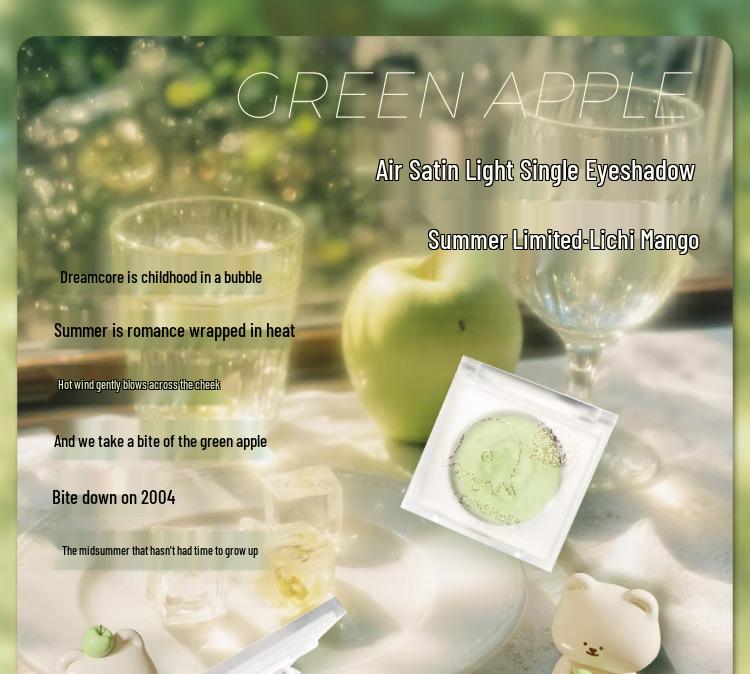 Lychee Meng Bear Dreamcore Lemon Hard Candy Shimmer Eyeshadow and Multi-Use Highlighter.