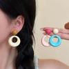 Nye Trendy Store Akrylharpiks Dangle Drop Øredobber For Kvinner Lange Geometriske Runde Hengende Øredobber For Jenter Reise Koreansk Smykke