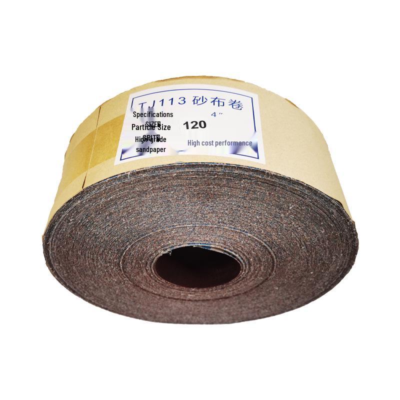 4-inch Hand-Tear Sandpaper Roll for Woodworking and Metal Polishing TJ113