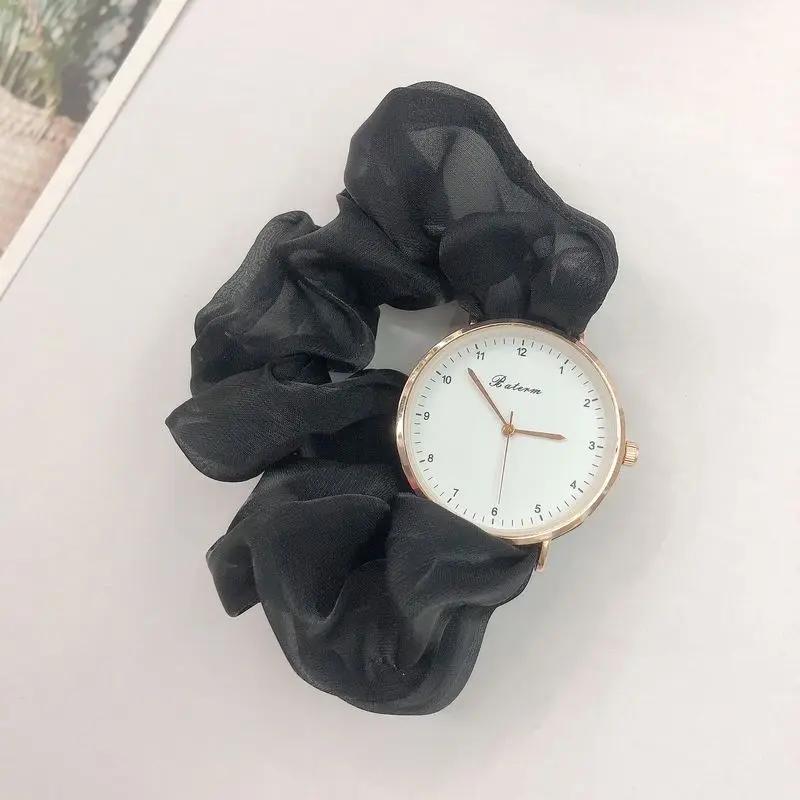 Creative Ribbon Digital Watch Fairy Elegant Personality Student Girl Ribbon Watch Without Clasp Bracelet Watch Clock Gift Reloj