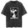 2026 Black Clover Washed Vintage Tshirt Street Hiphop Anime Casual Cotton Summer Short Sleeve