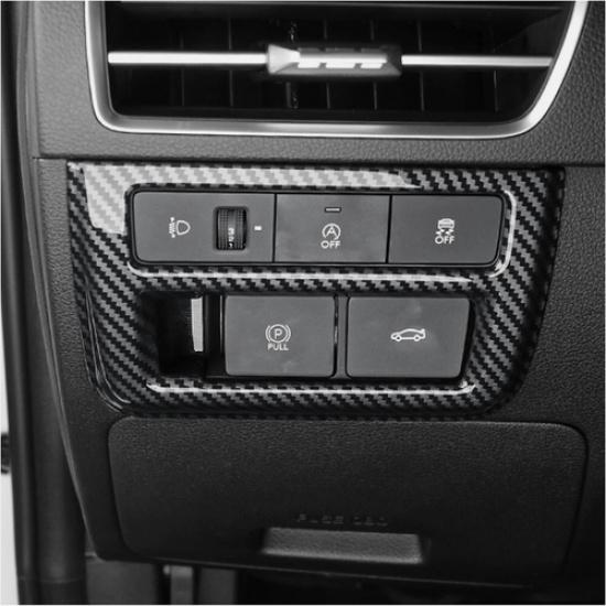 For Hyundai Sonata 2024 2025 Carbon Fiber Headlight Switch Frame Cover Trim