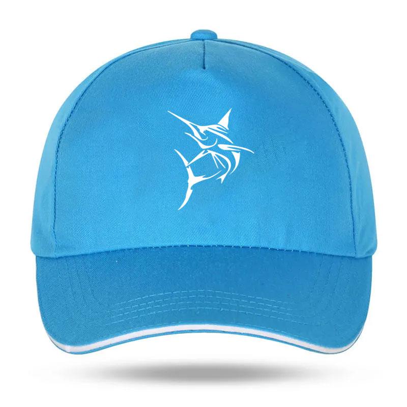 Marlin Fish Large swordfish Fishing Print Baseball Cap Unisex Women Parent-child Hats Outdoor Adjustable Caps Trucker Hat wayne