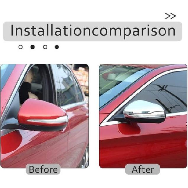 2X For Benz C E S GLC W205 X253 W213 W222 Rearview Mirror Side Mirror Cover Trim