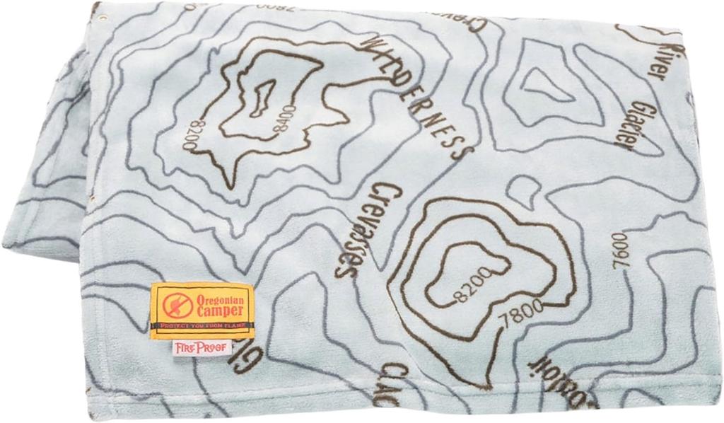 Oregonian Camper Outdoor Fireproof Topo OCFP512TM Blanket, Large, Mint,