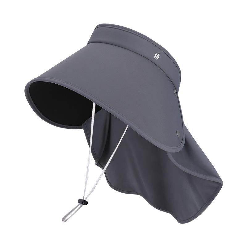 

Three-leaf large brim UV protection hat women s outdoor travel mountaineering sun protection hat shawl neck protection sunshade empty top