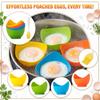 Silicone Egg Boiler Set for Home Use High Temperature Resistant Steaming Egg Cooker with Brush for Kitchen Cooking Baking