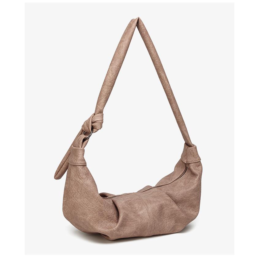 IELGY Ladies Dumpling Bag Soft Leather Diagonal All-Match Casual Large Capacity