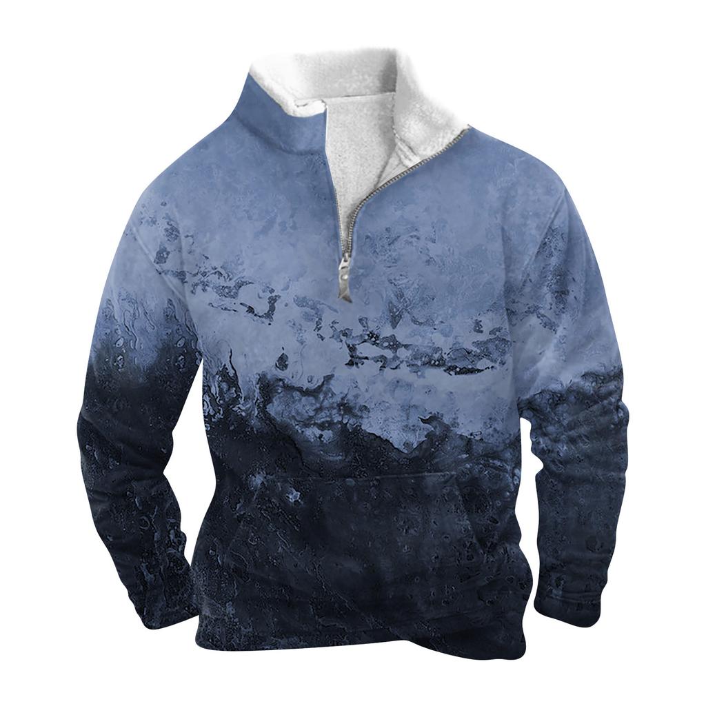 Spring And Men's Standing Collar Sweatshirt Is Outdoor Casual Sweaters Tops