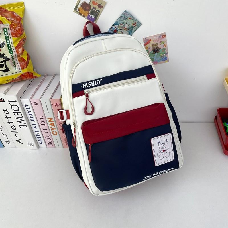 

Ретро Рюкзак для Инструментов Девочки Большая Вместимость Студенты Старшей Школы Студенты Средней Школы Контрастный Цвет Школьные Рюкзаки Мужской Модный If you need a pendant, contact customer service. красный