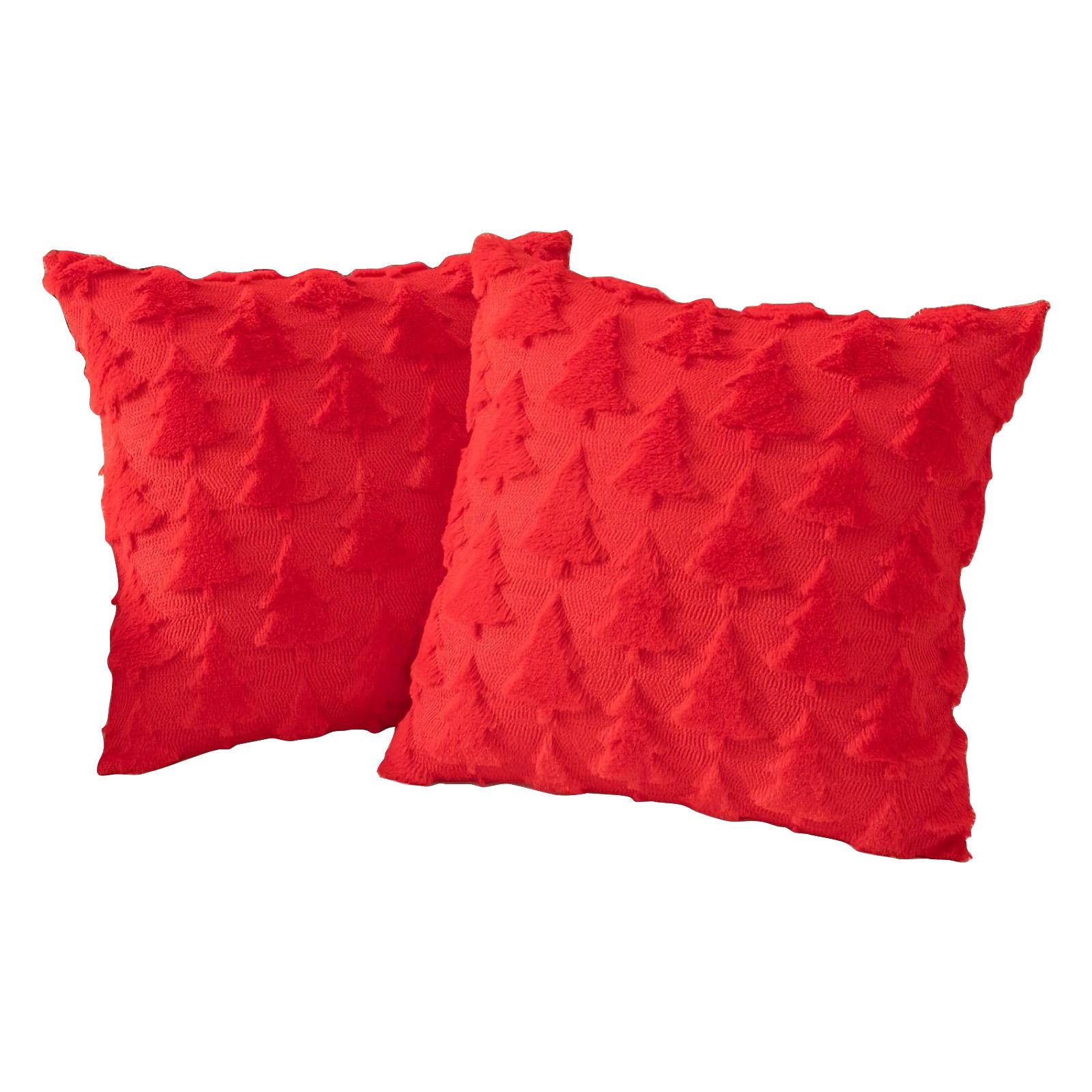 

Snowflake Pillow Cover - Festive Holiday Decorative Pillowcase For Christmas And Winter Home Decor One Size красный