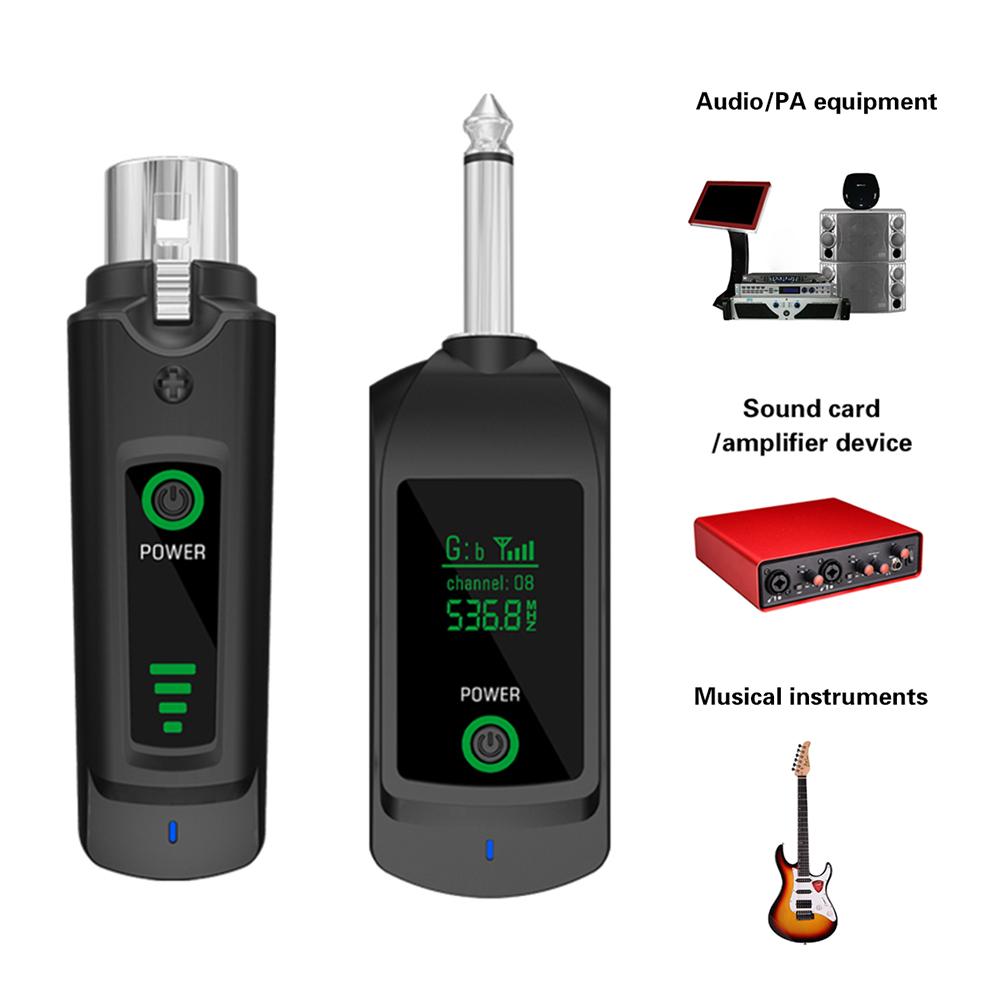Wireless Microphone Converter XLR Transmitter and Receiver Wired To Wireless System for Audio Mixer Dynamic Mic Electric Guitar