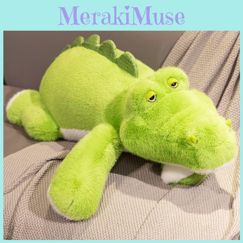 Green Plush Crocodile Toy Animal Stuffed Doll Room Bed Decoration Gift Kids