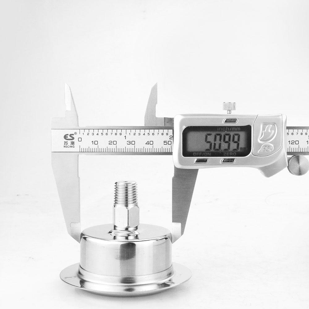 MAIRUIKESI Dry Pressure Gauge 50mm -1-0-600bar Back Connection With Flange 304 Stainless Steel Case for Water Gas Air Manometer