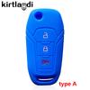 Silicone Car Key Cover Remote Case For Ford Fiesta Focus 2 3 Ecosport Mondeo Figo For Ford Puma Ranger  Key Holder Keychain