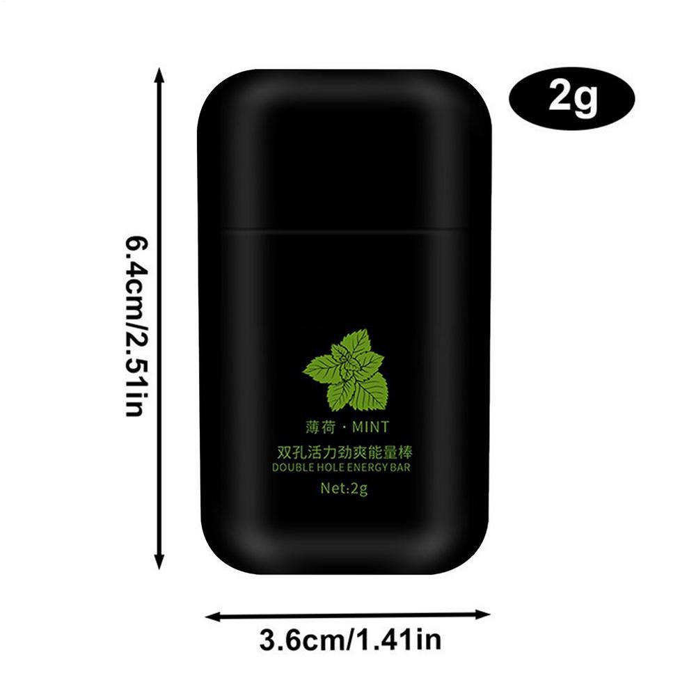 

Double-Hole Tube Nasal Inhaler Stick For Energetic Inhaling Nasal Inhaler With Refreshing Sensation For Studying & Overtime Work м ятний