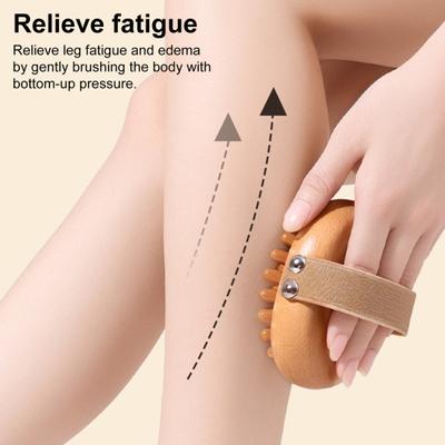 1/2 pezzi spazzola a pressione meridiana per grasso addominale, rimozione della cellulite, sollievo dal dolore muscolare, spazzola per il corpo in legno per modellare il corpo, terapia naturale in legno