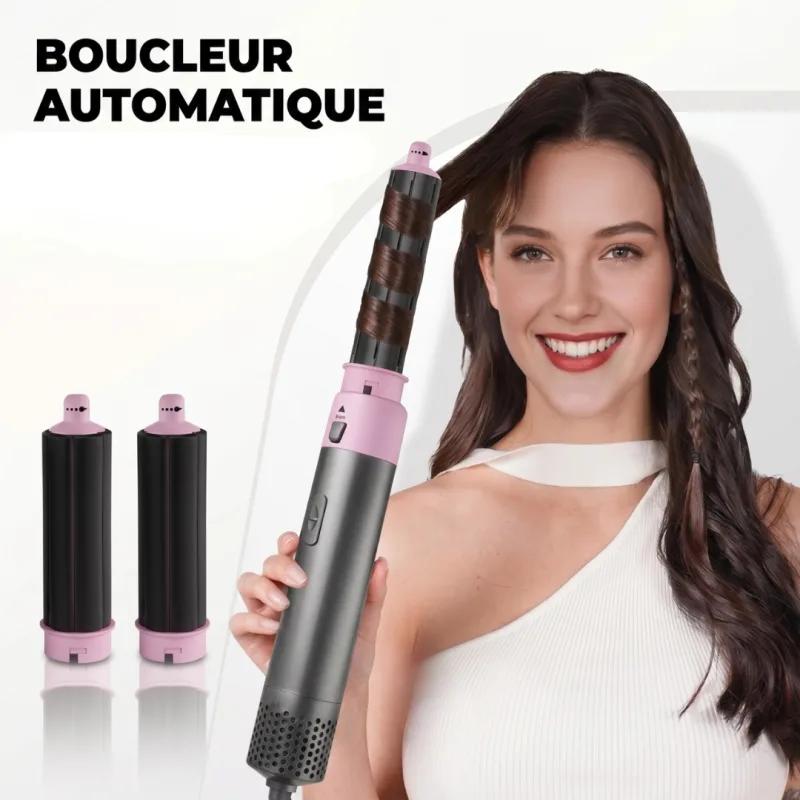 Harper - Brosse Soufflante 5-en-1 - 3 Débit D'air - Séchage Et Coiffage - Avec Trousse De Transport