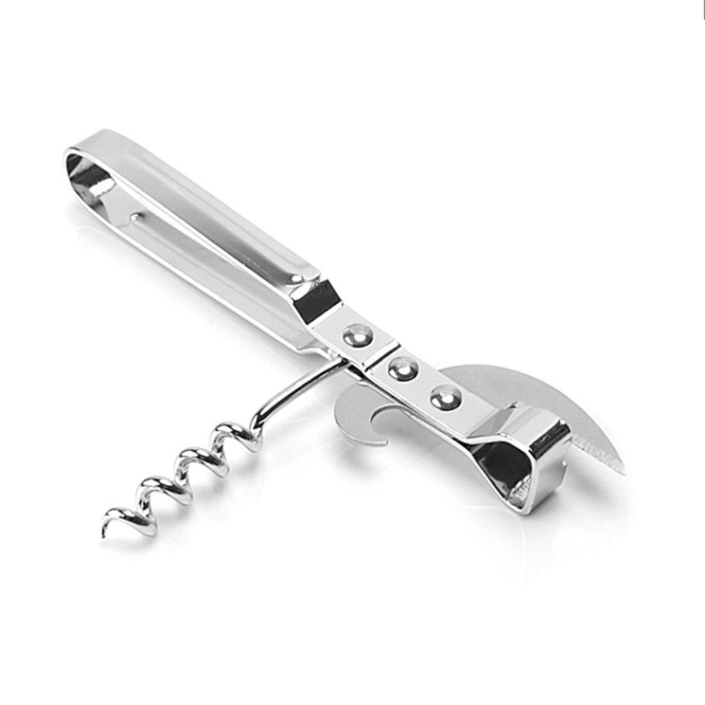 New Multifunctional All Stainless Steel Can Opener Beer Bottle Opener Adjustable Manual Jar Opener Gripper Kitchen Supplies