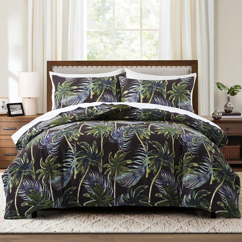 Sage Green Leaves Duvet Cover Full King, Farmhouse Botanical Bedding Set for Girls Teen Garden Plant Leaf Reversible Quilt Cover