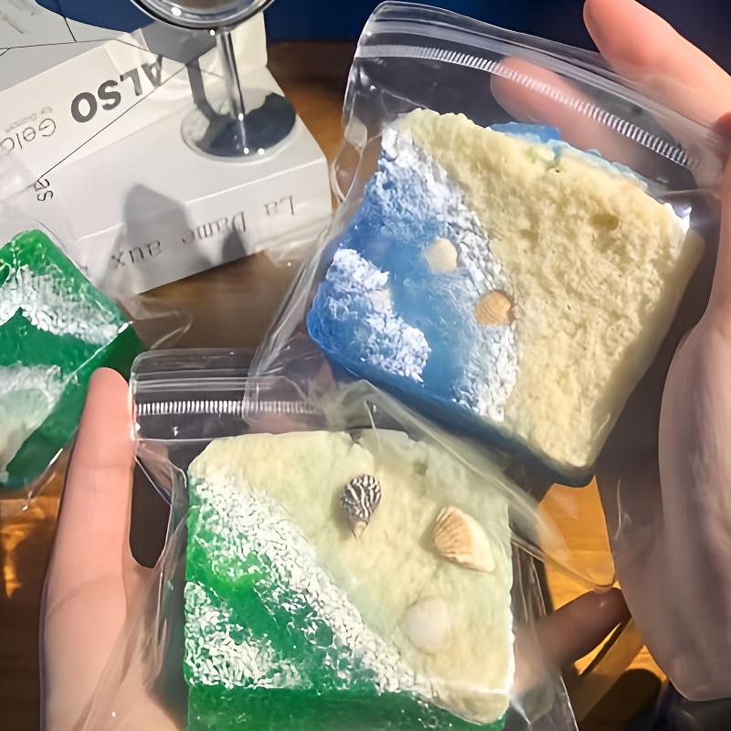 Squishy Square Toast Wave Shell Fidget Toy Soft and Stress-relieving Sponge Toy for Kids Gift Anti Stress Release Hand Relax Toy