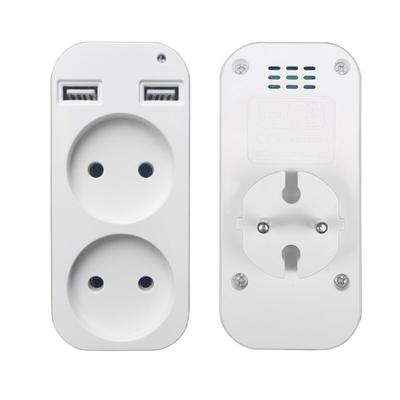 1 stücke Europäischen Stecker Umwandlung Stecker Multifunktionale Buchse Tragbare Dual Usb Port Deutsch Französisch Russisch Universelle Buchse