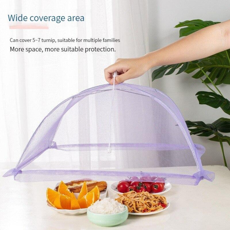 Food Cover Dust Cover Transparent Vegetable Foldable Anti-mosquito Rectangle Outdoor Picnic Table Fly Proof Dish Cover