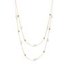 French Imitation Baroque Pearl Necklace Gentle Daily Small Gold Beads Stainless Steel Snake Bone Chain Stacked Wear Ladies Jewelry