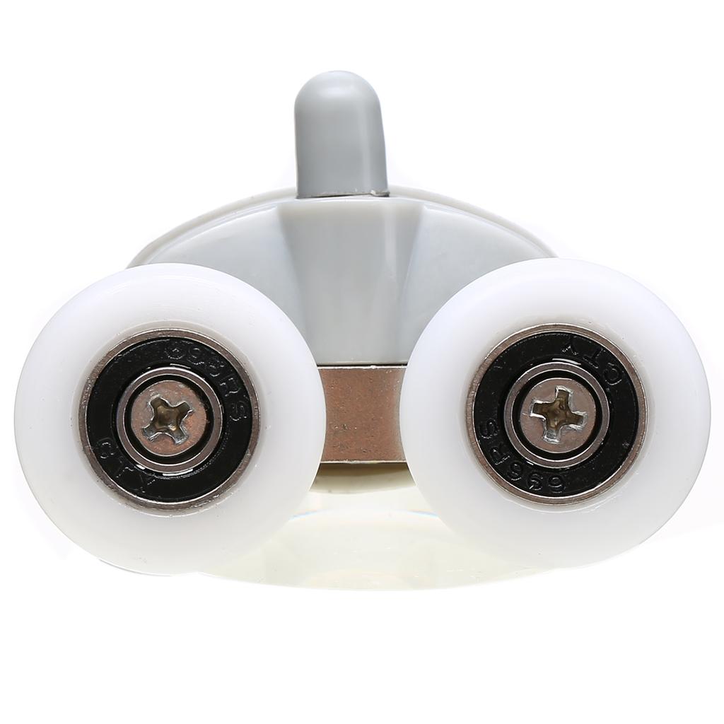 4 Stück Doppel-Duschglastürrollen/Läufer/Räder oben und unten für Badezimmer, 23 mm