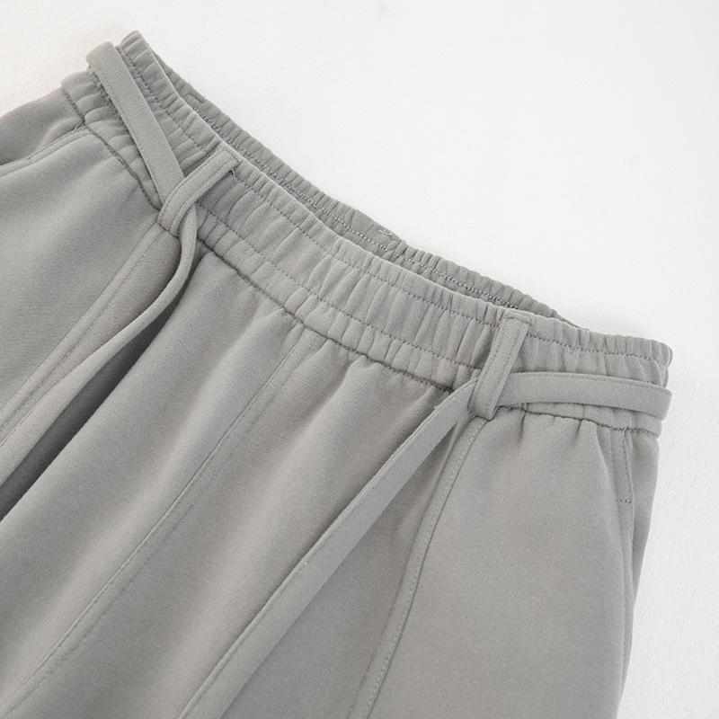 Women Autumn Winter Loose Sports Pants Elastic Waist Casual Trousers Solid Color Joggers Warm Daily Streetwear Pants