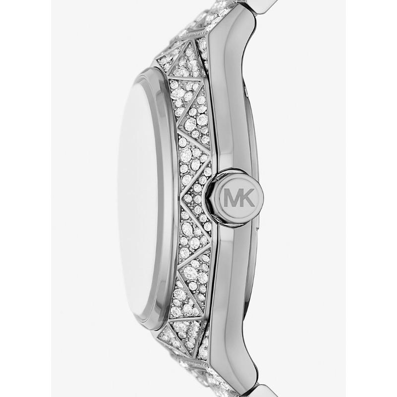 Michael Kors PRIDE Limited-Edition Oversized Raquel Rainbow Pavé Silver-Tone Watch MK7365LE