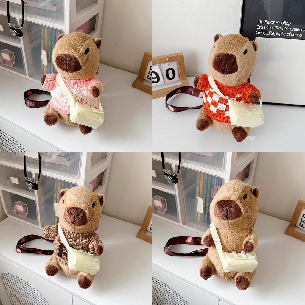 Capybara Bag Plush Cartoon Wear Clothes Skew Bag Girl Children Holiday Gift Doll