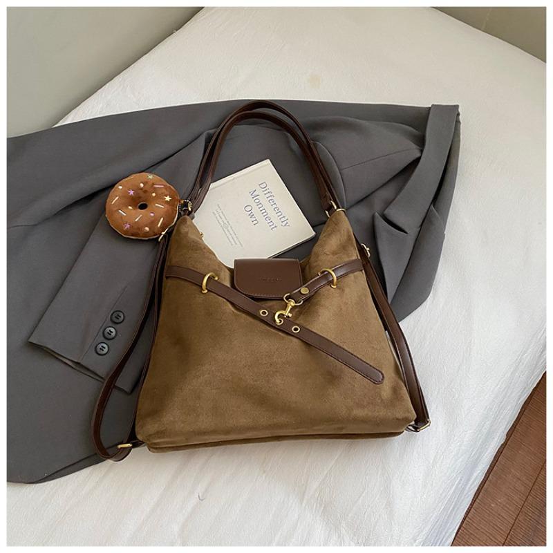 Großes Fassungsvermögen Wildleder Rucksack Damen Herbst Neue Mode Pendeln Einfach Mode Umhängetasche Tragetasche Damen