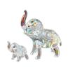 Elegant Elephants Figurine Collection, Crystal Carvings Elephants Statues for Home Or Office Decorative Art